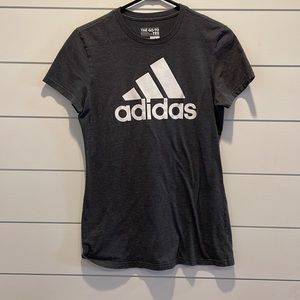 Adidas “The Go To Tee” charcoal gray women’s size Medium